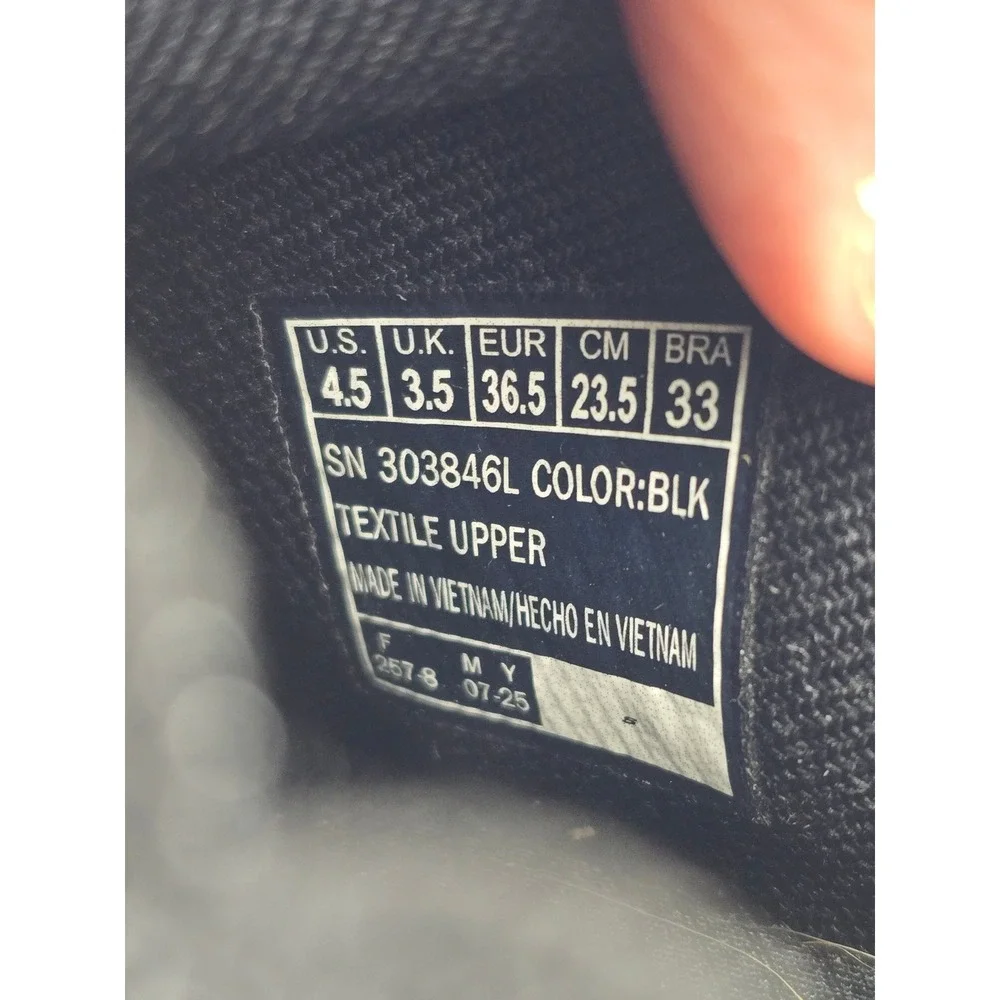Skechers Ultra Flex 3.0 Sweet Ties Kids 4.5 Black Slip On Sneakers -New